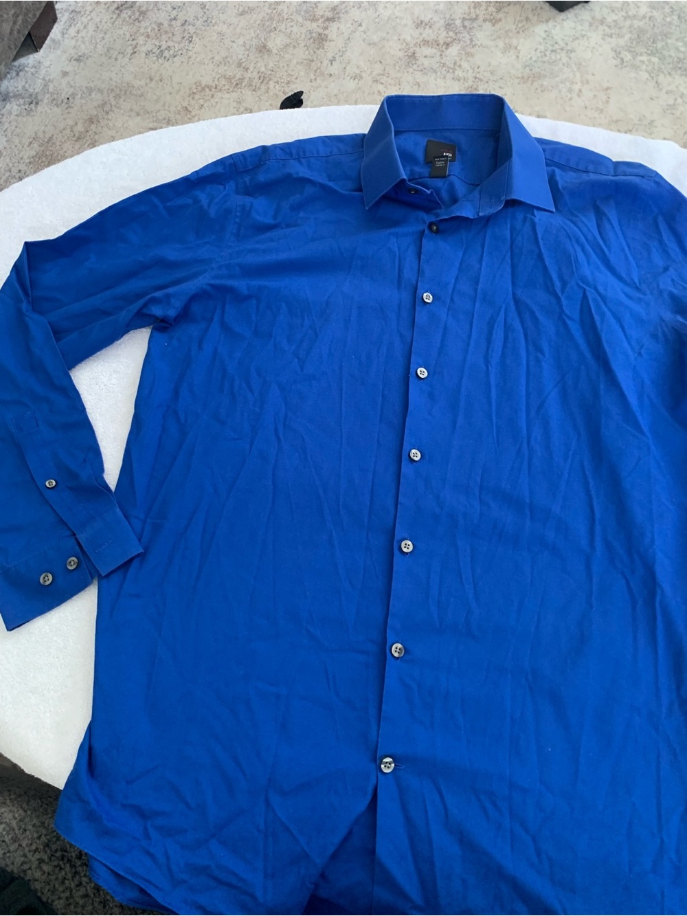 jf j.ferrar Men's Long-Sleeve Button-Up Shirt - Blue